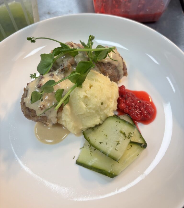 Private dining gerecht close-up